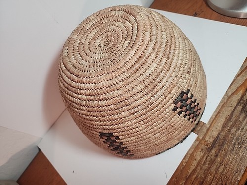 Vintage Hausa tribe Handmade Basket #2 - Picture 8 of 9