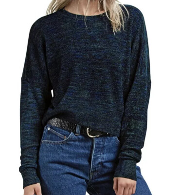 NWT  Volcom Junior's The Favorite Cropped Crew Neck Sweater, Evergreen Size XS