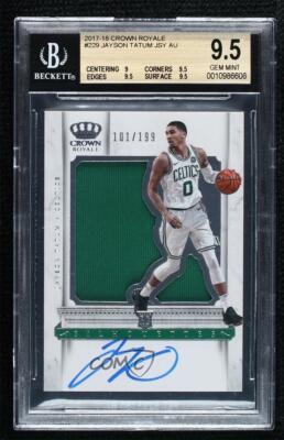 2017 Crown Royale Silhouettes Rookies /199 Jayson Tatum #229 BGS 9.5 Rookie Auto | eBay