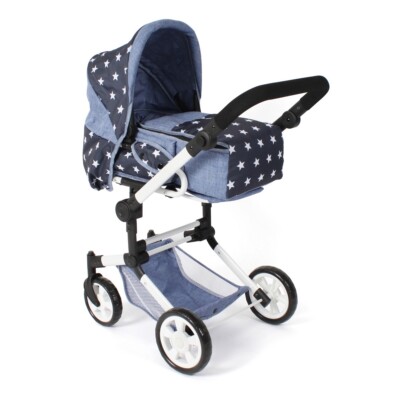 Bayer Chic 2000 Puppen Kombi-Puppenwagen JARA Sternchen navy TOP