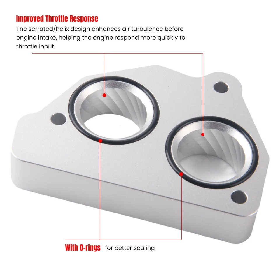 Throttle Body Spacer Kit for GMC C1500 C2500 C3500 4.3L 5.0L 5.7L 1988-1995 Foto 3 de 4