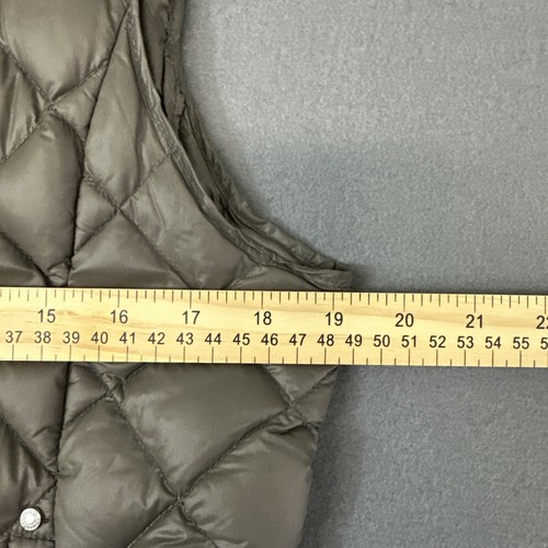 Lauren Ralph Lauren Down Zip Puffer Vest Brown Faux Leather Packable Size L - Picture 9 of 22