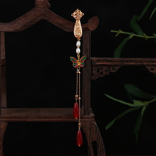Lucky Chinese Cheongsam Fan Tassel Pendant Hanfu Accessory Hanging Ornament - Picture 8 of 16