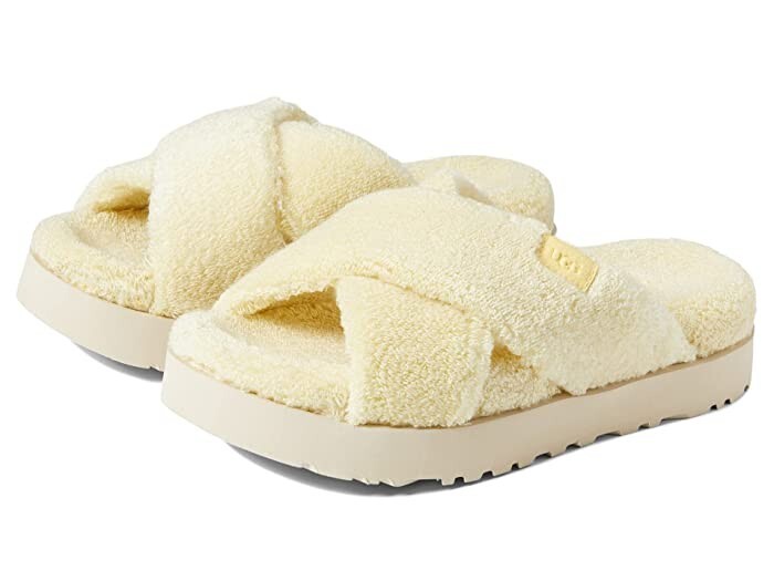 新品★UGG【FUZZ SUGAR CROSS SLIDE】ファーサンダル２２㎝ Fuzz Sugar Cross Slide Sandal | UGG