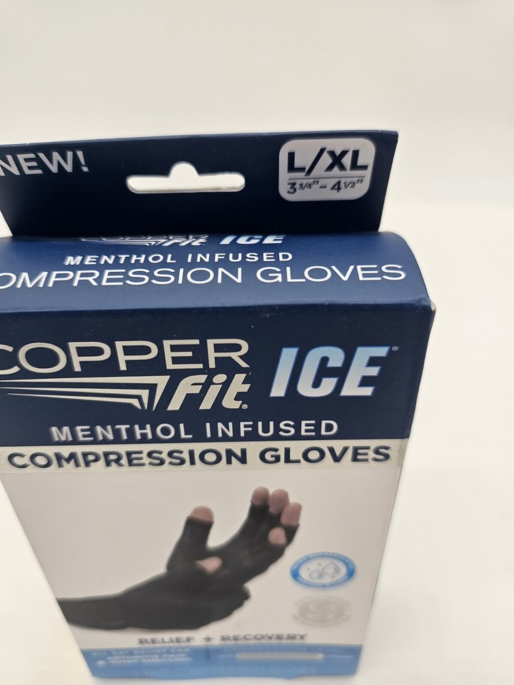 Copper Fit Ice Compression Gloves Menthol Infused Large/XL New eBay