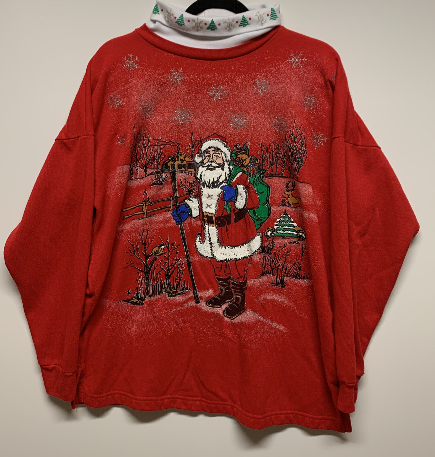 Santa Red Christmas Turtleneck XL 