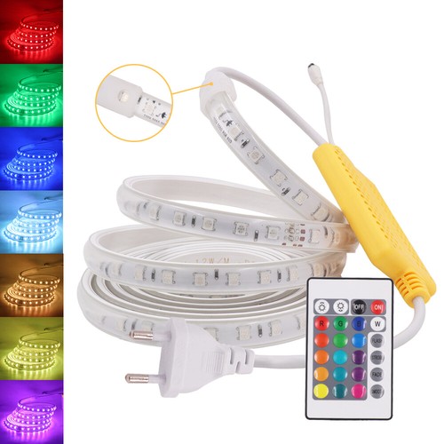 220V RGB LED Streifen Stripe IP67 2835 5050 Band Leiste Lichtband Innen Außen - Bild 19 von 23