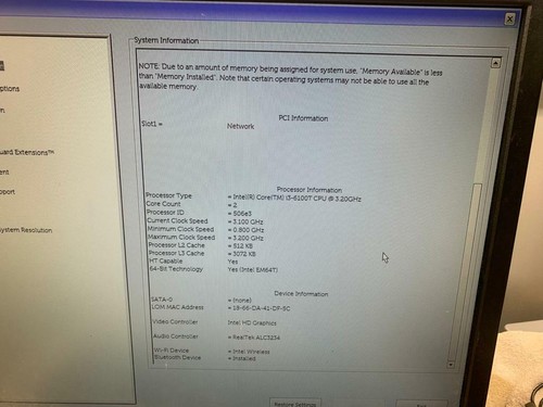 DELL OPTIPLEX 3040 MINI PC i3-6100T 3.2GHz 16GB RAM 256GB SSD (OFFERS WELCOME) - Picture 6 of 6