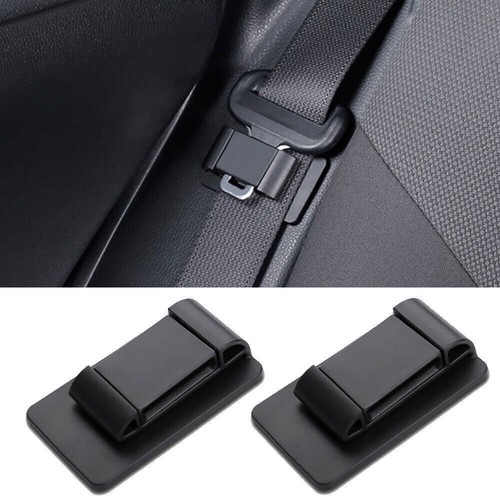2Pcs Black Car Interior Decor Seat Belt Stabilizer Limiter Tool Auto Accessories - Foto 4 di 12