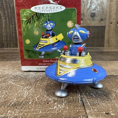 Vintage Hallmark Keepsake Ornament ~ Robot Parade Series #2 ~ 2001 ~ UFO