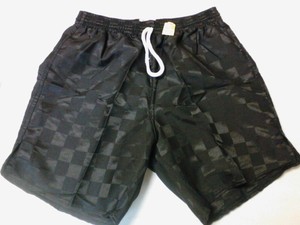 black checkered shorts