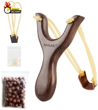 Solid Wooden Slingshot Toys with Classic Construction Hunting Slingshot for Cata