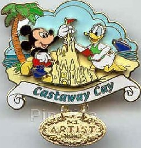 Pin Disney: DCL 2003 Artist Choice Colgante Náufrago (Mickey & Donald) LE 750 - Imagen 1 de 1