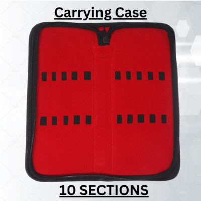 Multipurpose Salon Zipper Carrying Case For Tweezers Stylist Tool Box 10 Section
