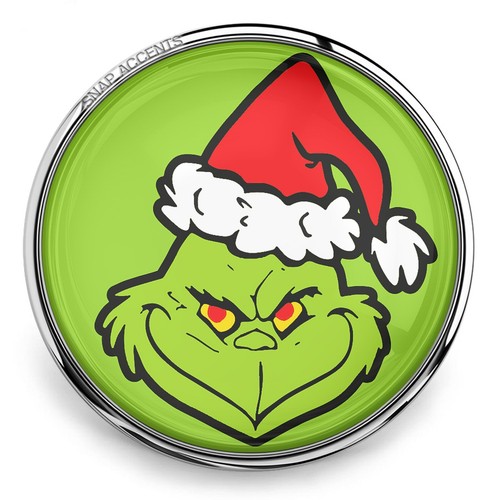 Dije Grinch Snap Joyería Jengibre Vacaciones de Navidad 18 mm Dr. Seuss Snap Botón - Imagen 10 de 14