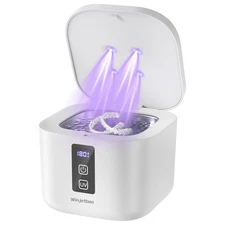 Ultrasonic Retainer Cleaner Machine, 48KHz Dental Cleaning Pod for Denture, M...