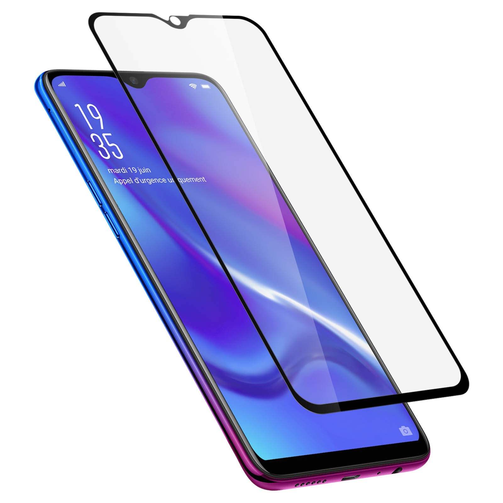 Verre trempé complet Oppo RX17 Neo antichoc et anti-rayure
