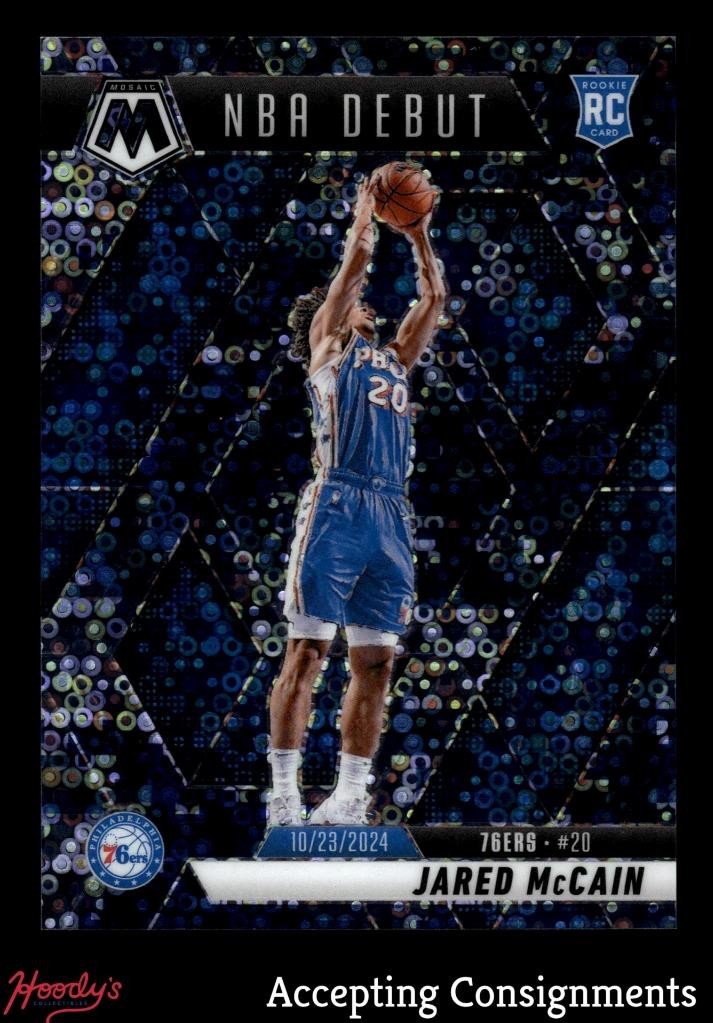 2024-25 Panini Mosaic Fast Break Blue Camo #263 Jared McCain RC ROOKIE 13/35