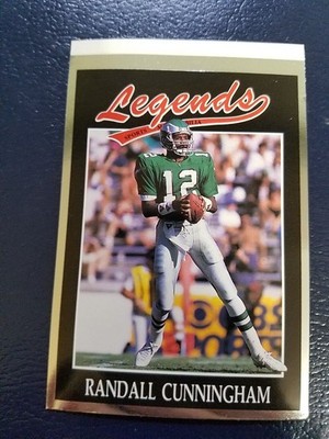 Randall Cunningham Eagles 1991 Silver Legends With White Strip