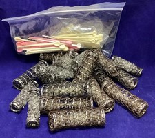 Vintage Brush Rollers Wire Mesh Curlers With Pins Lot A7