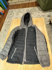 Columbia Youth Boys White Out Hooded Full Zip Insulated Omni Heat Jacket Black G