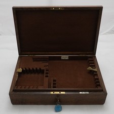 Walker & Hall Oak silver service empty cutlery canteen box with lift out tray