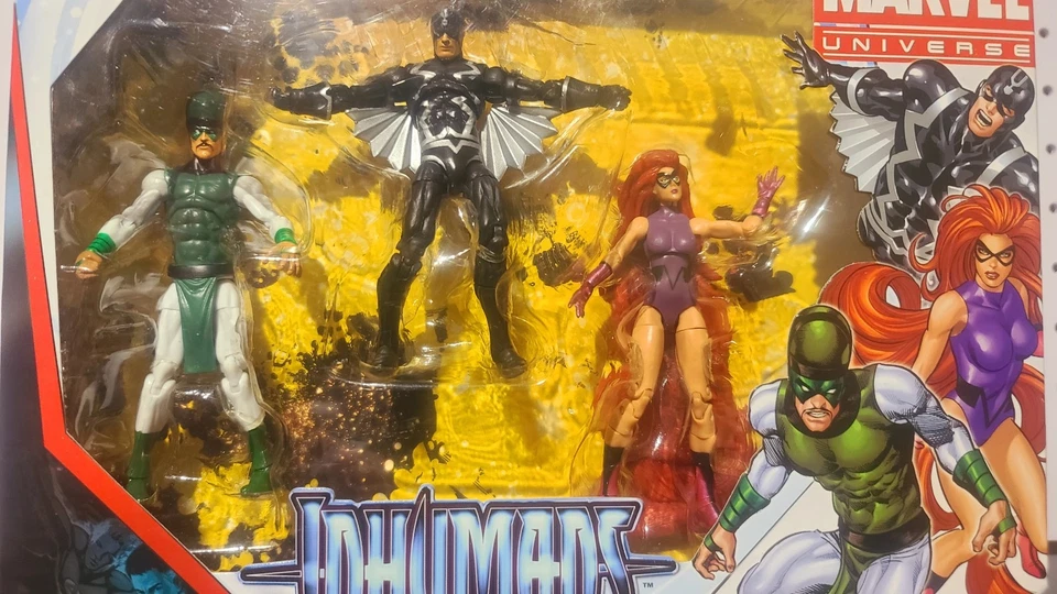 2012 Hasbro Marvel Universe Inhumans figures 3 Pack Black Bolt Medusa Karnak - Image 2 of 4