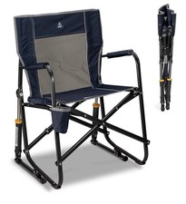 GCI Outdoor Freestyle Rocker Folding Chair ? Blue ? Outdoor Camping Rocking Chai