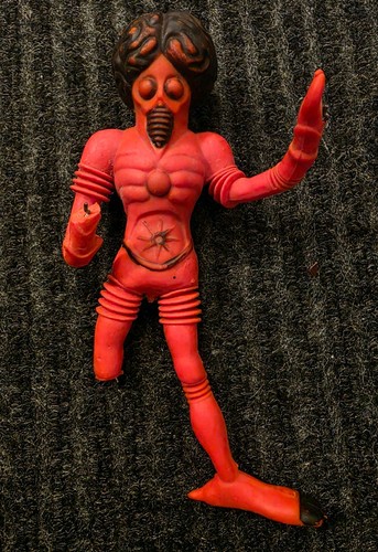 Colorforms Red Alien Space Alien Figure Made in Hong Kong FOR PARTS