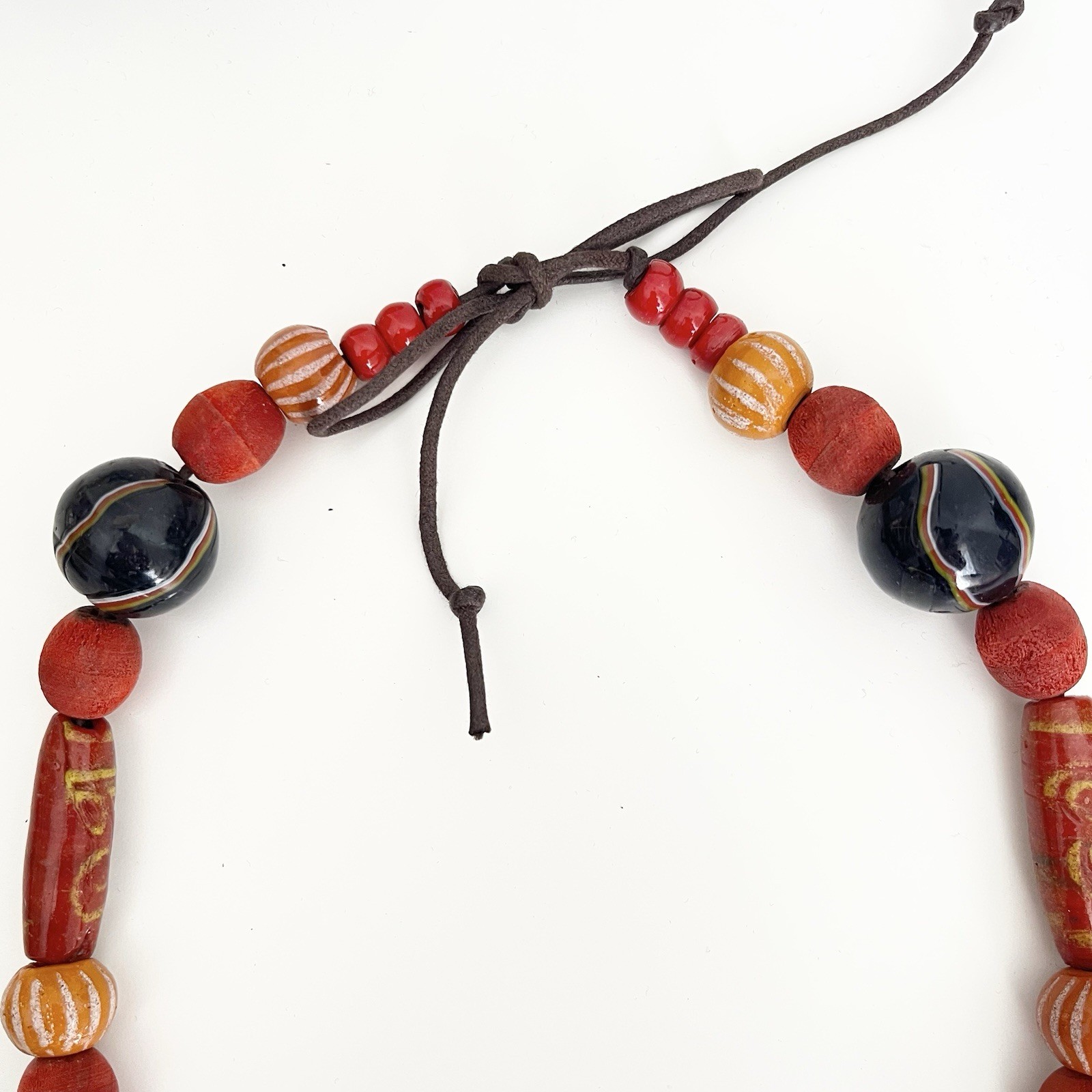 Handcrafted Chunky Ceramic Bead Statement Necklac… - image 3