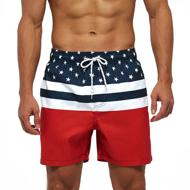 American Flag Swim Trunks Mens Quick Dry Shorts Elastic Drawstring Beach M-4XL
Opens in a new window