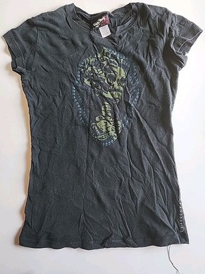 Día de los Muertos Day of the Dead Black Graphic T-Shirt Rock Steady Small