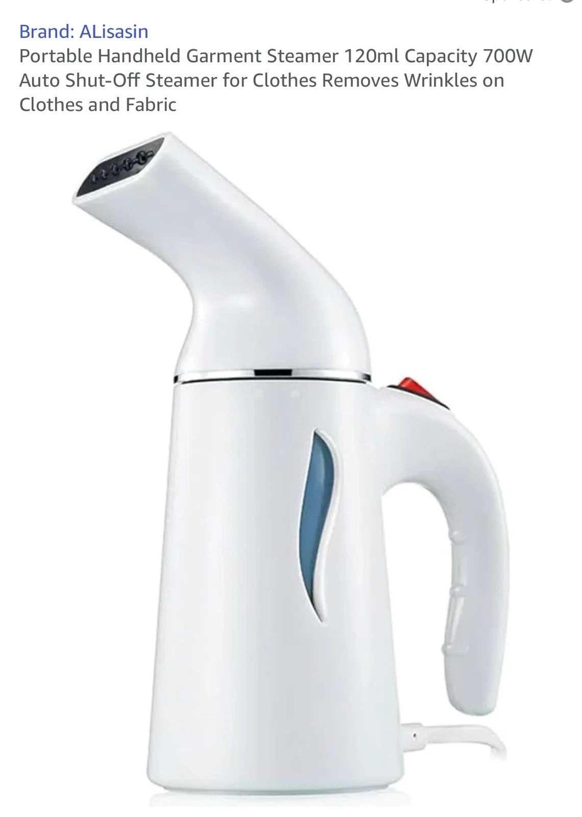 Portable Handheld Garment Steamer 120ml Capacity 700W Auto Shut-Off Steamer