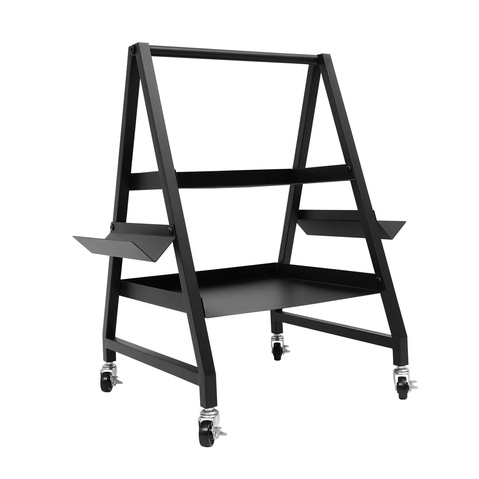 2 Tier Rolling Tool Cart 40 LBS Capacity Service Cart for Warehouse Portable