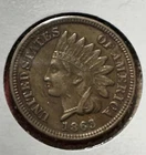 1863 US Copper Nickel Indian Head Cent! XF! SHARP! Civil War Days!