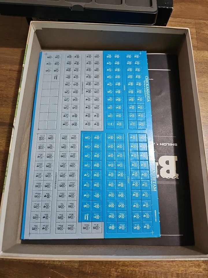 Винтажная сине-серая игра TSR Four Civil War Battles Simulations неперфорированная 1984 - Изображение 4 из 4