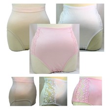 Breezies Solid  Lace Basic Color 3pr Full Cut Panty Set UltimAir A01345 Size 8