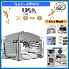 Blackout Portable Kids  Adult Bed Tent 2 Person Indoor Privacy Canopy