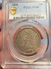 1838 Reeded Edge Bust Half Dollar XF40