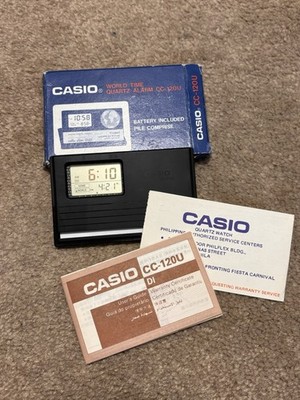 CASIO WORLD TIME QUARTZ ALARM CLOCK CC-120U JAPAN