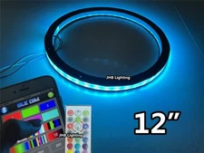 JHB 12" Bluetooth & Remote RGB Colors LED Sound Subs Speaker Ring 1 Light Set