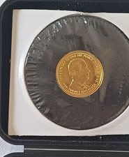 2018 Alderney C. I. 25 Pence Gold Proof Prince Charles 70th Birthday 1 Gram 9ct 2286.11 per troy oz