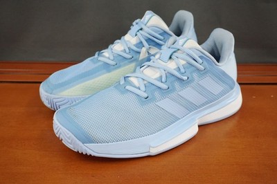 Adidas SoleMatch Bounce Shoes Womens Size 8 Blue Breathable Mesh Tennis Sneakers