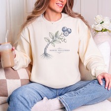 Highbush Wild-Gathered Blueberry Plant Specimen Sweatshirt