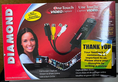 Diamond Multimedia One Touch Video Capture for Cams VHS DVD & Game Consoles NIB