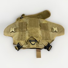 ICEFANG DESERT TAN TACTICAL HEAVY DUTY XL DOG HARNESS BROKEN BUCKLE AS IS