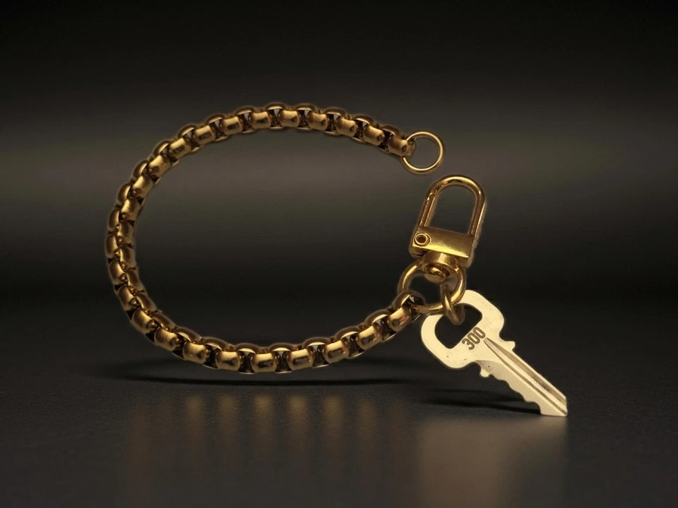 Auténtico candado Louis Vuitton llave y collar pulsera sin marca y caja de regalo de Navidad Foto 4 de 4