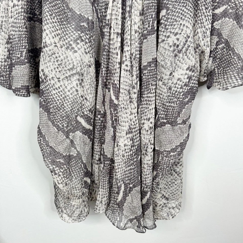 Vestido Diane Von Furstenberg Estampado Serpiente Fleurette Seda Gasa TALLA 14 Original $365 Foto 3 de 4