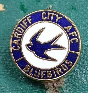 RARE Wales Cardiff City FC Football Club Enamel Pin Badge