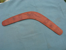 Vintage Australia Hand Made Signed 18 In. Wooden BOOMERANG Souvenir Super Shape